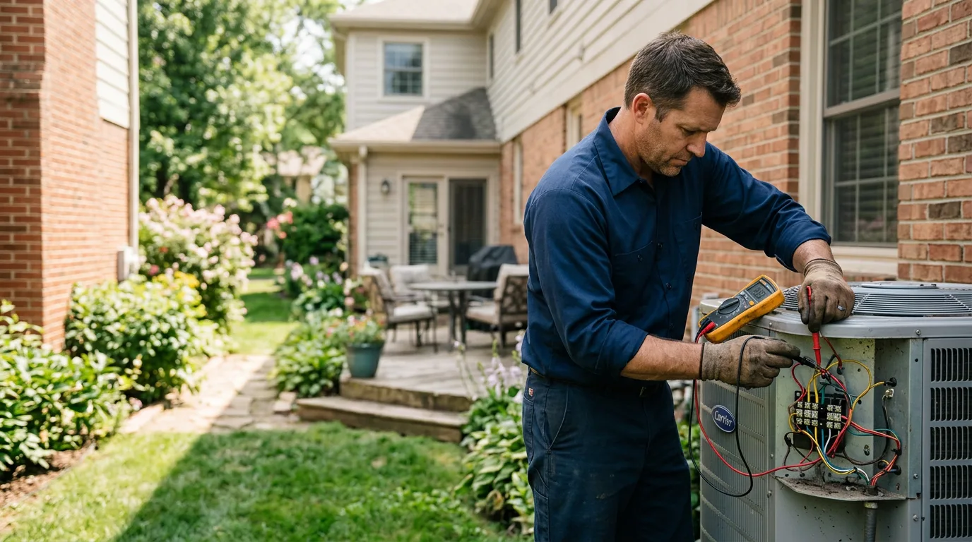 HVAC technician working near Moorcroft, WY